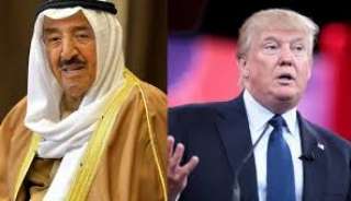 أمير الكويت يستعرض مع ترامب...