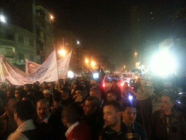 مسيرة حاشدة في روض الفرج لتأييد الرئيس