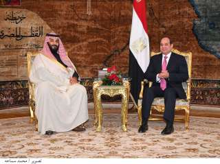 الرئيس السيسى يستقبل ولى عهد...