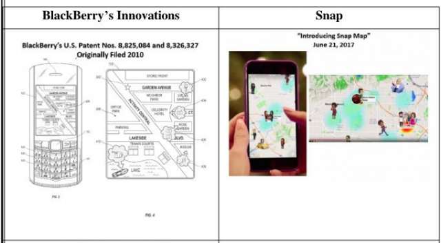 بلاك بيري تتهم تطبيق سناب شات بسرقة 7 براءات إختراع