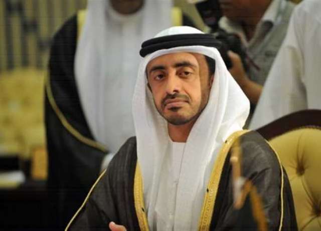 وزير الخارجيه الإماراتى الشيخ عبد الله بن زايد