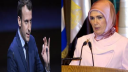 شاهد ..زوجة أردوغان تصفع ماكرون...