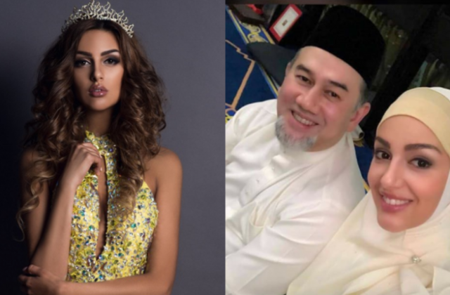 شاهد..ملك ماليزيا وهو يرقص مع ملكة جمال روسيا في حفل زفافهما