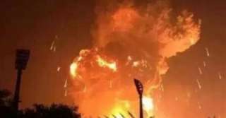 شاهد.. لحظة انفجار مصنع للكيماويات...