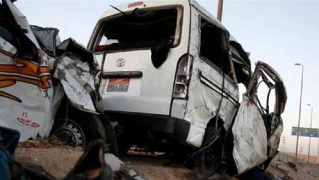 مصرع وإصابة 5 أشخاص في حادث تصادم بالمنيا