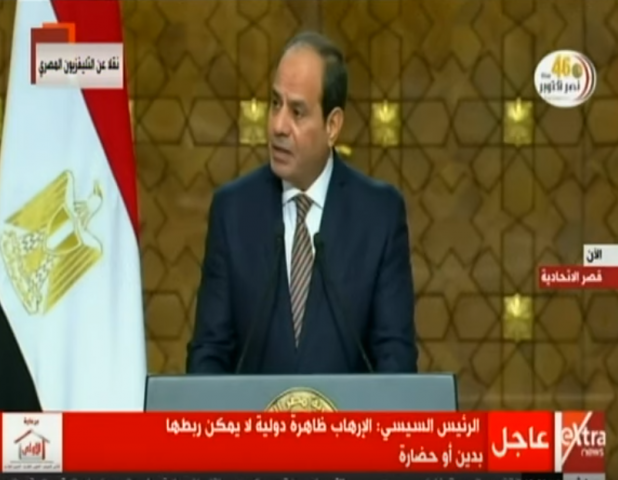 بالفيديو.. الرئيس السيسي : الحل السياسي الشامل هو السبيل الوحيد لتحقيق الاستقرار فى ليبيا