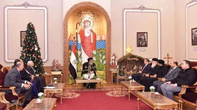 رئيس محكمة النقض والنائب العام يهنئان البابا تواضروس بعيد الميلاد المجيد