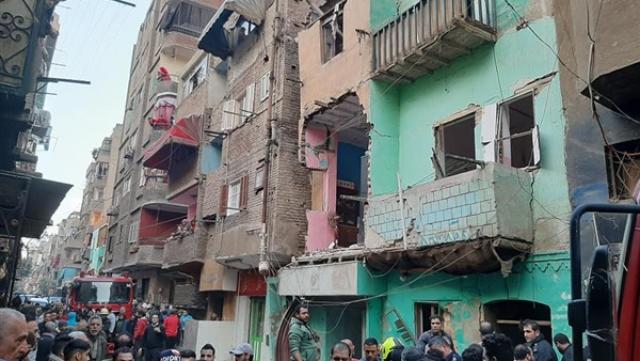 مصرع 3 أشخاص اثر انهيار عقار الشرابية