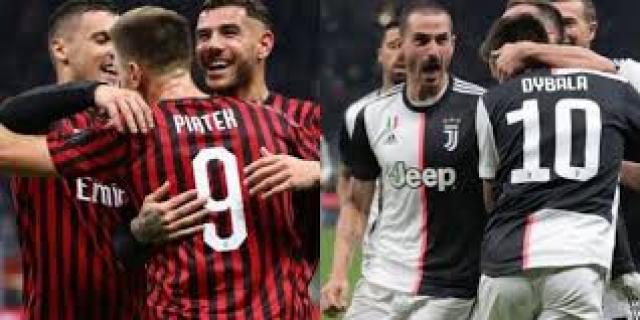 مباراة ميلان ويوفنتوس