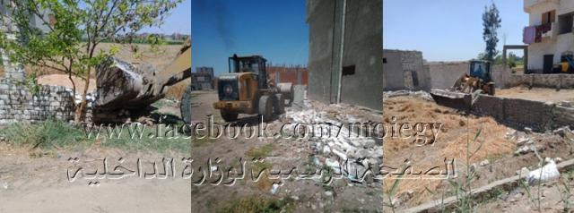 أجهزة وزارة الداخلية تواصل جهودها فى تأمين تنفيذ قرارات إزالة التعديات الواقعة على أملاك الدولة