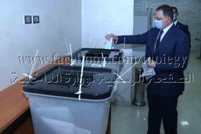 وزير الداخلية يدلى بصوته فى إنتخابات مجلس الشيوخ 2020