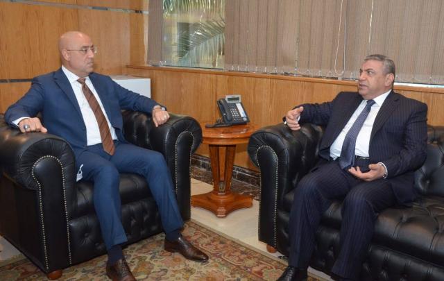 الجزار يلتقى رئيس اتحاد المقاولين العراقيين لبحث سبل التعاون المشترك