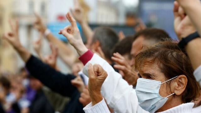 اعتقال 125 شخصا خلال مظاهرة غير مرخصة في مينسك 