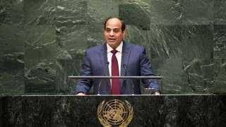 الرئيس السيسي يلقي كلمة مصر...
