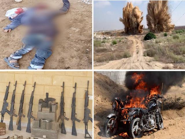 بيان القيادة العامة للقوات المسلحة..  إستهداف وتدمير عدد 437 وكراً وملجأً ومخزن للمواد المتفجرة