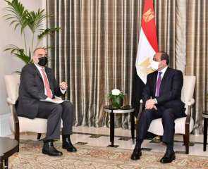 السيسى يبحث مع رئيس وزراء...