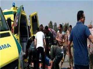 إصابة 4 شباب فى حادث...