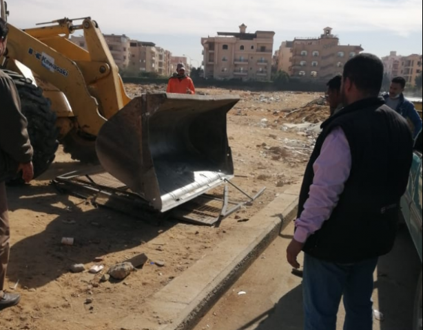 جهاز مدينة 6 أكتوبر يواصل حملات ضبط المخالفات وإزالة التعديات بالتعاون مع الشرطة