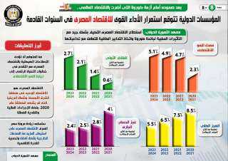 بالإنفوجراف...المؤسسات الدولية تتوقع استمرار الأداء...