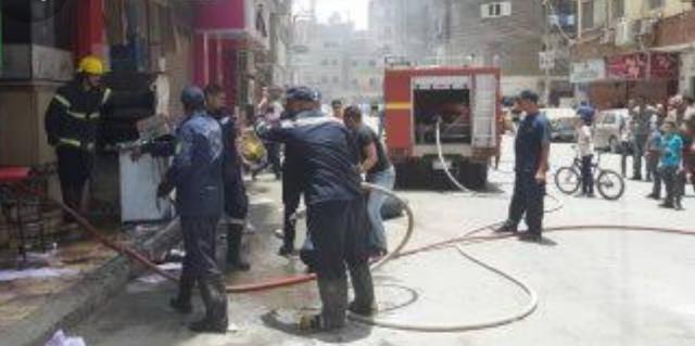 الحماية المدنية تتمكن من السيطرة على حريق بعد انفجار إسطوانتين للغاز بمطعم فى المنصورة