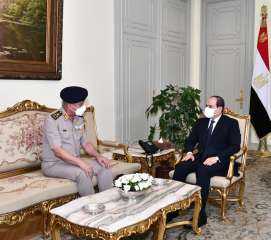 الرئيس السيسى يستقبل الفريق أول...