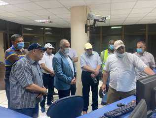 وزير الرى يتفقد الأعمال الجارية...