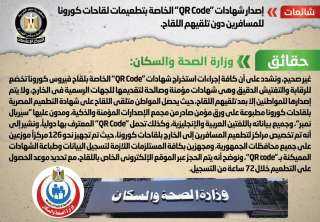 الحكومة تنفى إصدار شهادات ”QR...