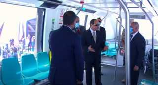 بالفيديو.. الرئيس السيسي يتفقد قطار...