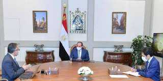 الرئيس السيسى يجتمع بالعنانى لمتابعة...