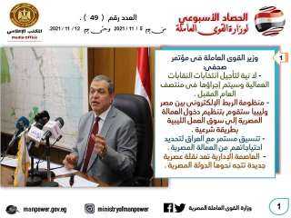 حصاد وزارة القوى العاملة في...