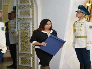 لقاء السفيرة المصرية بكازخستان برئيس...