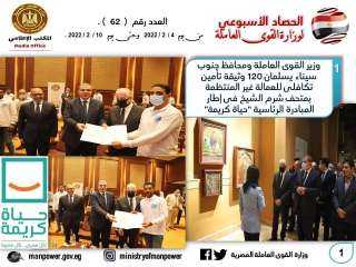 حصاد وزارة القوى العاملة في...