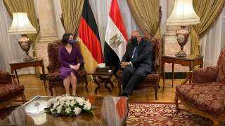 شكرى يستقبل وزيرة خارجية ألمانيا
