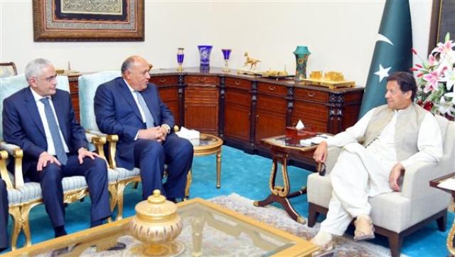 وزير الخارجية يلتقي عمران خان