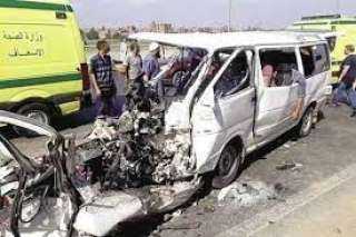 إصابة 4 أشخاص فى حادثى...
