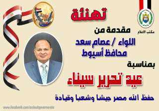 محافظ أسيوط يهنئ رئيس الجمهورية...