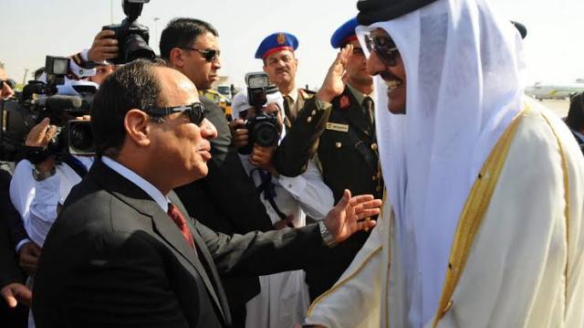 الرئيس عبدالفتاح السيسي وأمير قطر