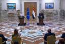 بالفيديو.. مؤتمر صحفي مشترك للرئيس...