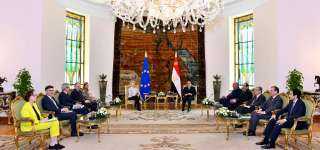 الرئيس السيسى يستقبل رئيسة المفوضية...