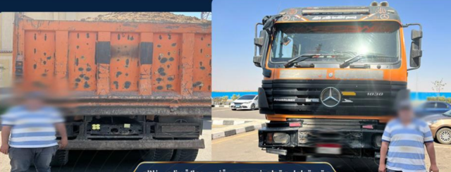 كشف تداول مقطع فيديو يظهر خلاله إحدى سيارات النقل بدون لوحات حال سيرها برعونه بالقاهرة