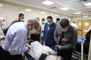 محافظ المنيا يتابع حالة المصابين...