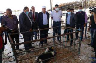 وزير الزراعة يتفقد مزرعة الإنتاج...