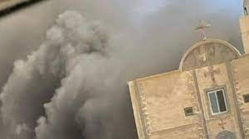 السيطرة على حريق محدود بدير السيدة العذراء بدرنكة بدون خسائر واصابات
