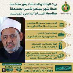بيت الزكاة والصدقات يقرر مضاعفة...