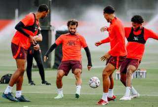 محمد صلاح يتألق فى تدريبات...