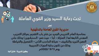القوى العاملة: فرصة للتدريب المهنى...