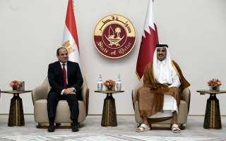 الرئيس السيسي يلتقي الأمير تميم...