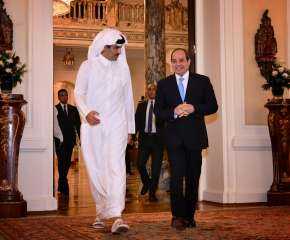 الرئيس السيسى يؤكد لأمير قطر...