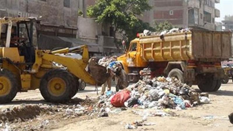 رفع مخلفات في حملة بالجيزة