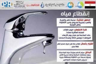 مياه سوهاج...اليوم قطع المياه عن...